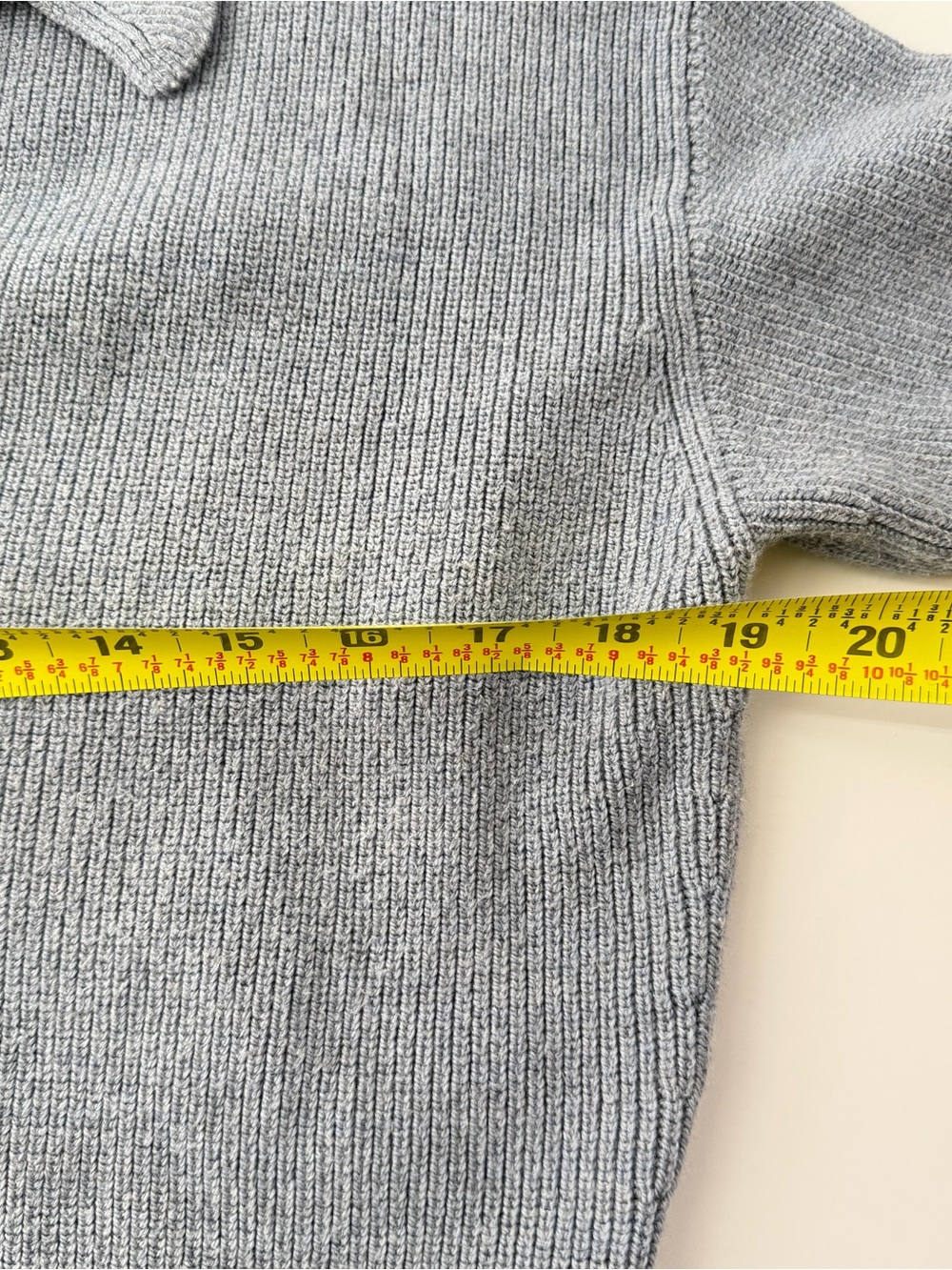 lululemon athletica Heathered Gray V-Neck Collared Sweater - Picture 6 of 7